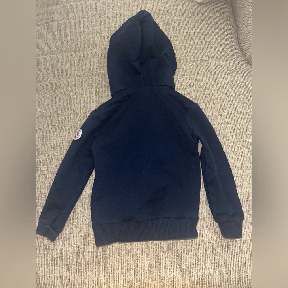 Moncler Kids' Hoodie in Navy and Gray - Picture 8 of 8